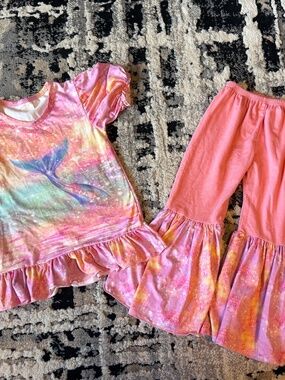 Girls Mermaid flair outfit Size 5/6